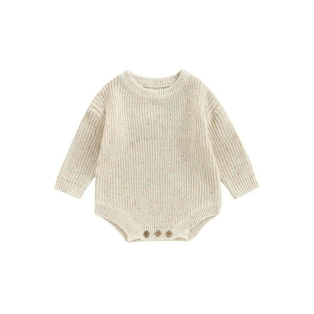 Qtinghua Newborn Baby Girl Boy Knit Sweater Romper Sweatshirt Long Sleeve Warm Tops Fall Winter Clothes Creamy White 3-6 Months
Qtinghua Newborn Baby Girl Boy Knit Sweater Romper Sweatshirt Long Sleeve Warm Tops Fall Winter Clothes Creamy White 3-6 Months