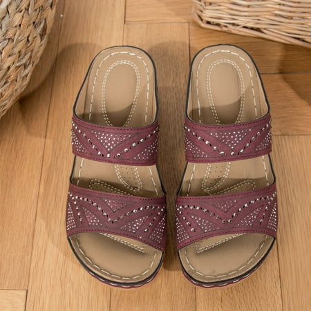 Vedolay Cushionaire Sandals Women Women s Sandals Round Open Toe Slip On Strapy Flip Flop Thong Summer Beach Shoes for Women 9
Vedolay Cushionaire Sandals Women Women s Sandals Round Open Toe Slip On Strapy Flip Flop Thong Summer Beach Shoes for Women 9