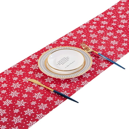 HOMEIU Christmas Long Rectangle Table Runner Shiny Metallic Letters Snowflake Tree Printed Tablecloth for Xmas Party Decoration
HOMEIU Christmas Long Rectangle Table Runner Shiny Metallic Letters Snowflake Tree Printed Tablecloth for Xmas Party Decoration