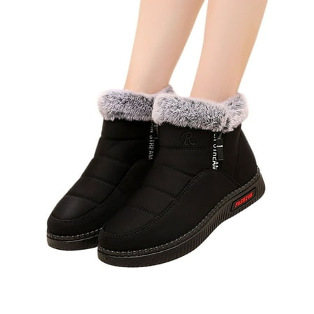 Frontwalk Women Winter Boot Plush Lined Warm Shoes Fuzzy Collar Snow Boots Work Non-Slip Ankle Booties Ladies Zipper Black 6
Frontwalk Women Winter Boot Plush Lined Warm Shoes Fuzzy Collar Snow Boots Work Non-Slip Ankle Booties Ladies Zipper Black 6