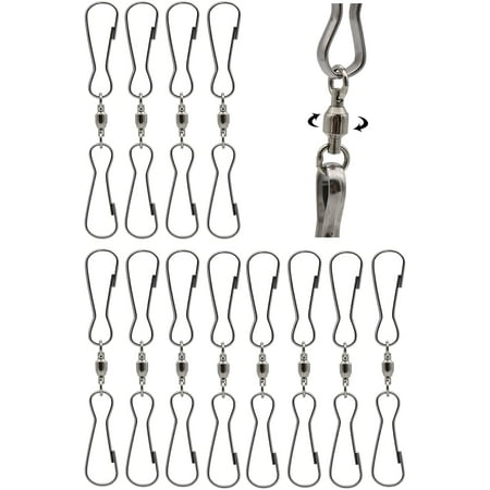 JLSJ 12 Pack Spinning Dual Clip Swivels Hanger Stainless Steel for Wind Sock Spiral Tails Twisters Flags Garden Bells Party Supply in Yard Garden Home Office
JLSJ 12 Pack Spinning Dual Clip Swivels Hanger Stainless Steel for Wind Sock Spiral Tails Twisters Flags Garden Bells Party Supply in Yard Garden Home Office