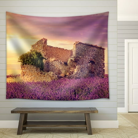 wall26 - Evening Stadium Arena Soccer Field Championship Win. Confetti and Tinsel Yellow Toning - Fabric Wall Tapestry Home Decor - 51x60 inches