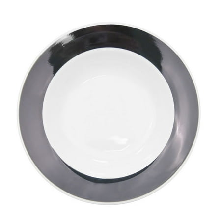 Rainbow Pasta Bowl Black 24 Oz. 11-3/8 Dia. X 2 H Stoneware Black