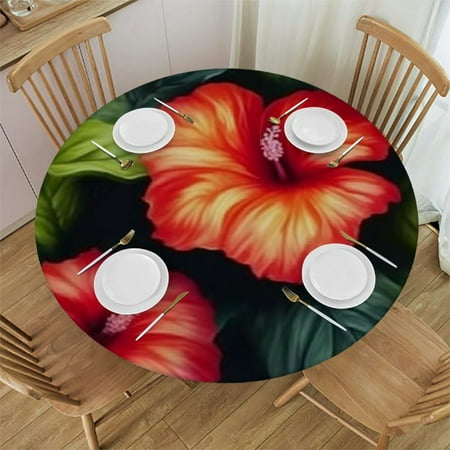 Tropical Flowers and Foliage Round Tablecloth with Elastic Edge Design Table Cover Waterproof Table Cloth for Christmas
Tropical Flowers and Foliage Round Tablecloth with Elastic Edge Design Table Cover Waterproof Table Cloth for Christmas