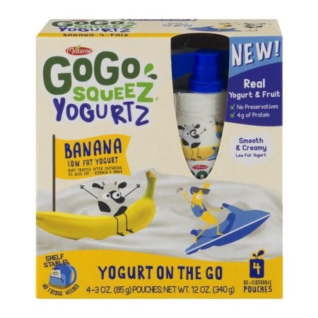 GoGo squeeZ YogurtZ, Banana, 3 Oz, 4 Ct