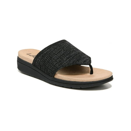 LifeStride Womens Poolside Slip On Thong Slide Sandals