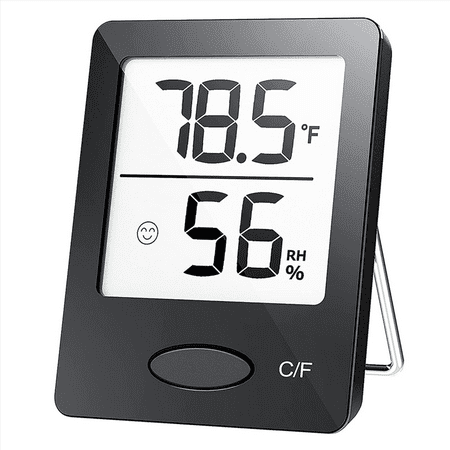 Indoor Hygrometer Thermometer Room Thermometer with Large LCD Display Humidity Monitor for Home Office Black
Indoor Hygrometer Thermometer Room Thermometer with Large LCD Display Humidity Monitor for Home Office Black
