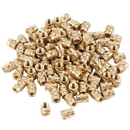 100Pcs Thread Knurled Brass Threaded Heat Set Heat Resistant Insert Embedment Nut for 3D Printer