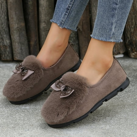 Cathalem Casual Shoes for Women Slip on Loafer Ladies Fashion Suede Bow Knot Warm Plush Shallow Flat Bottomed Casual Cotton Shoes Shoes Khaki 7
Cathalem Casual Shoes for Women Slip on Loafer Ladies Fashion Suede Bow Knot Warm Plush Shallow Flat Bottomed Casual Cotton Shoes Shoes Khaki 7