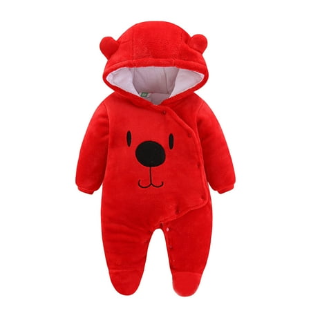QWERTYU Newborn Infant Baby Toddler Clothes Romper for Girl Boy Velvet Winter Warm Long Sleeve Hooded Footies 0-24M Red 66
QWERTYU Newborn Infant Baby Toddler Clothes Romper for Girl Boy Velvet Winter Warm Long Sleeve Hooded Footies 0-24M Red 66