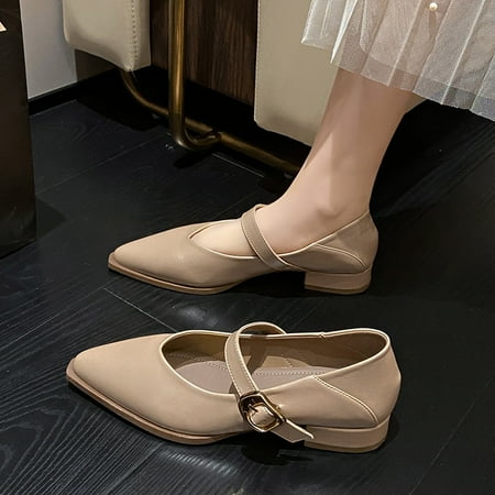 Autumn New Retro Pointed Small Leather Shoes with One Word Buckle High Heels Thick Heel Casual Mary Jane Shoes for Women
Autumn New Retro Pointed Small Leather Shoes with One Word Buckle High Heels Thick Heel Casual Mary Jane Shoes for Women
