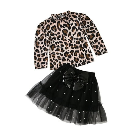 Baby Girl Outfits Leopard Print Long Sleeve Bow Mesh Skirt Personality Fashion Casual Style Suits for Kids
Baby Girl Outfits Leopard Print Long Sleeve Bow Mesh Skirt Personality Fashion Casual Style Suits for Kids