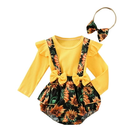Fesfesfes Toddler Baby Girl Outfits Flowers Bow Summer Strap Overalls Three-piece Suit
Fesfesfes Toddler Baby Girl Outfits Flowers Bow Summer Strap Overalls Three-piece Suit