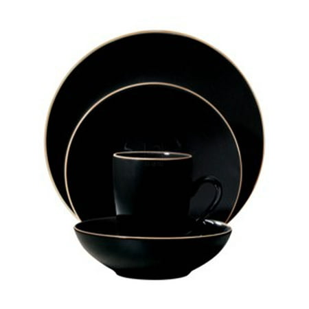 UPC 086269032303 product image for Nevada Black 16 PC DINNERWARE SET Service for 4 | upcitemdb.com