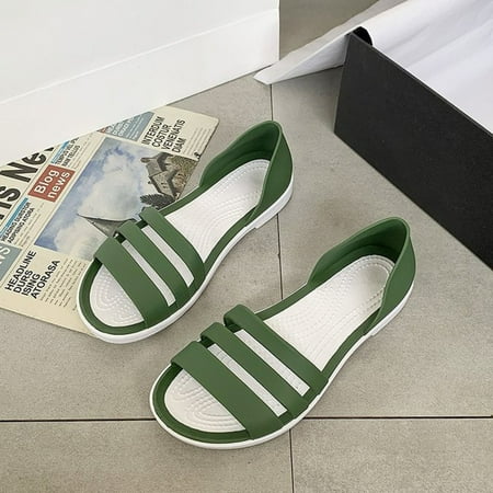 YX STORE Flat Sandals Low Heel Soft Insole Chic Open Toe Candy Color Flat Sandals
YX STORE Flat Sandals Low Heel Soft Insole Chic Open Toe Candy Color Flat Sandals