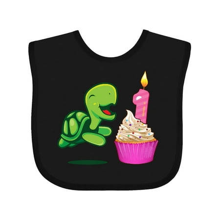 Inktastic 1st Birthday Turtle Gift Baby Boy or Baby Girl Bib