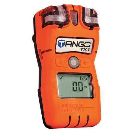 INDUSTRIAL SCIENTIFIC TX1-2 Single Gas Detector, H2S, 0-200ppm, Orange