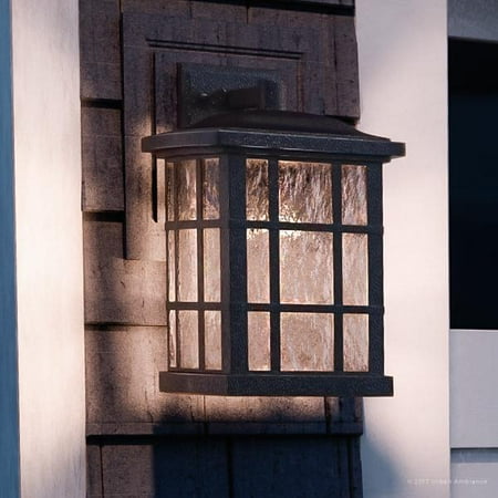 Urban Ambiance Luxury Craftsman Outdoor Wall Light Medium Size: 15.5 H x 9.5 W with Tudor Style Elements Highly-Detailed Design Oil Rubbed Parisian Bronze Finish and Water Glass UQL1235
Urban Ambiance Luxury Craftsman Outdoor Wall Light Medium Size: 15.5 H x 9.5 W with Tudor Style Elements Highly-Detailed Design Oil Rubbed Parisian Bronze Finish and Water Glass UQL1235