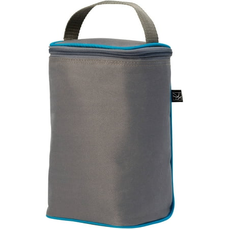 J.L. Childress Tall TwoCOOL 2-Bottle Cooler, Gray/Teal