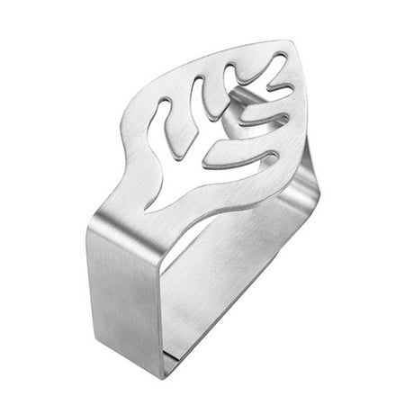 Stainless Steel Tablecloth Clip with Simple and Elegant Design Tablecloth Clips for Party Kitchen And Restaurant Leaf