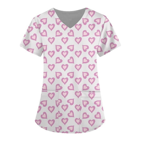 RQYYD Valentine s Day Scrub_Top for Women Nurse Working Uniform Love Heart Print Short Sleeve V Neck Shirts Funny Holiday Tops(3#Hot Pink M)
RQYYD Valentine s Day Scrub_Top for Women Nurse Working Uniform Love Heart Print Short Sleeve V Neck Shirts Funny Holiday Tops(3#Hot Pink M)