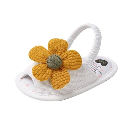 Nokiwiqis Baby Girl s Sunflower Princess Sandals Summer Prewalker Sandals