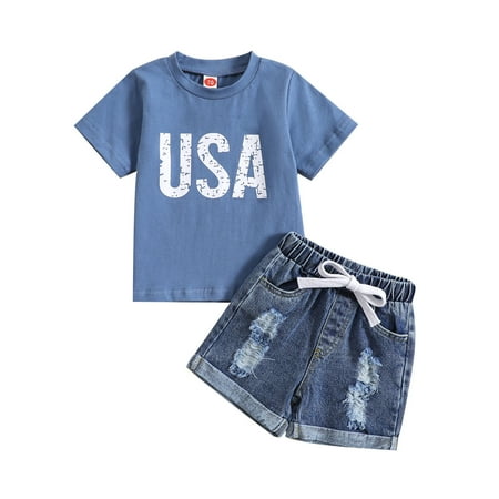 ZRBYWB Toddler Boy Girl Clothes Short Sleeve Independence Day 4Th Of July Letter Print T Shirt Tops Denim Shorts Outfits Baby Clothes
ZRBYWB Toddler Boy Girl Clothes Short Sleeve Independence Day 4Th Of July Letter Print T Shirt Tops Denim Shorts Outfits Baby Clothes