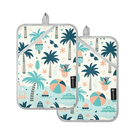 Coconut Tree Ball Swimwear Oven Mitts 2 Pcs Pot Holders Sets Heat Resistant for Kitchen Cooking Baking 7 x9.8
Coconut Tree Ball Swimwear Oven Mitts 2 Pcs Pot Holders Sets Heat Resistant for Kitchen Cooking Baking 7 x9.8