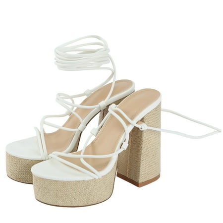 WEAIXIMIUNG Fish Mouth Thick Heel Super High Heel Sandals Platform Thick Sole Hate Fashion High Heels for Women Sandals Women Comfortable Walking 2024 38 White
WEAIXIMIUNG Fish Mouth Thick Heel Super High Heel Sandals Platform Thick Sole Hate Fashion High Heels for Women Sandals Women Comfortable Walking 2024 38 White