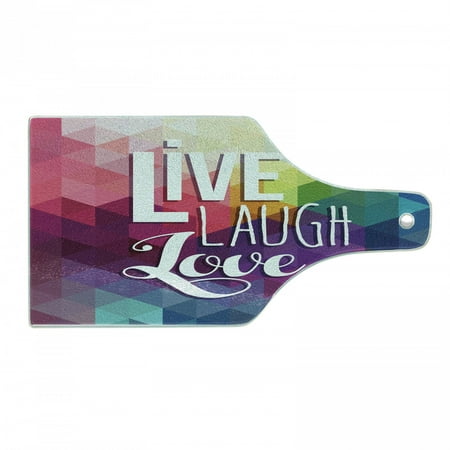 Live Laugh Love Cutting Board Geometric Colorful Backdrop Polygonal Mosaic Happiness Words Typography Tempered Glass Cutting and Serving Board Wine Bottle Shape Multicolor by Ambesonne
Live Laugh Love Cutting Board Geometric Colorful Backdrop Polygonal Mosaic Happiness Words Typography Tempered Glass Cutting and Serving Board Wine Bottle Shape Multicolor by Ambesonne