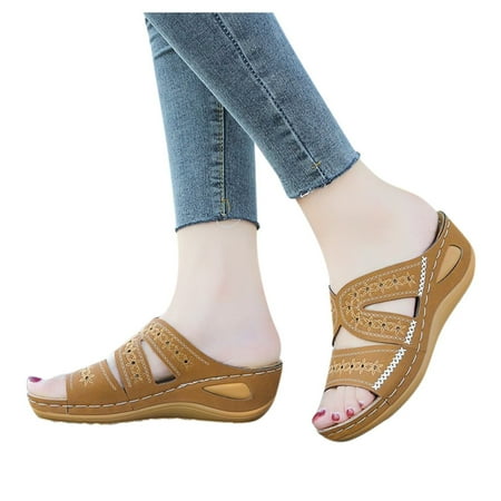 ZHAGHMIN Women S Wedge Slippers Leather Hollow Flower Fish Mouth Platform Multicolor Embroidered Sandals Vintage Casual Flip Flops Outdoor Brown Size8.5
ZHAGHMIN Women S Wedge Slippers Leather Hollow Flower Fish Mouth Platform Multicolor Embroidered Sandals Vintage Casual Flip Flops Outdoor Brown Size8.5