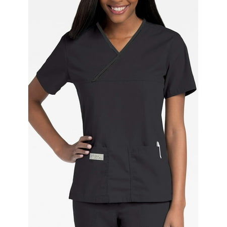 Urbane by Landau Women s Double Pocket Crossover Scrub Top Style 9534