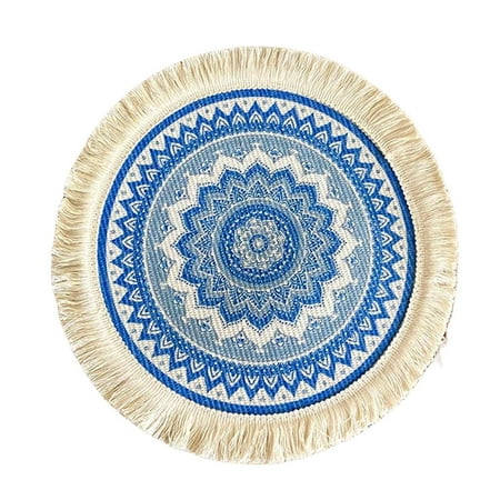 Mandala Flower Table Mats with Tassels 33cm Nordic Style Reusable Kitchen Table Placemat for Rustic Family Gatherings Dining Room A
Mandala Flower Table Mats with Tassels 33cm Nordic Style Reusable Kitchen Table Placemat for Rustic Family Gatherings Dining Room A