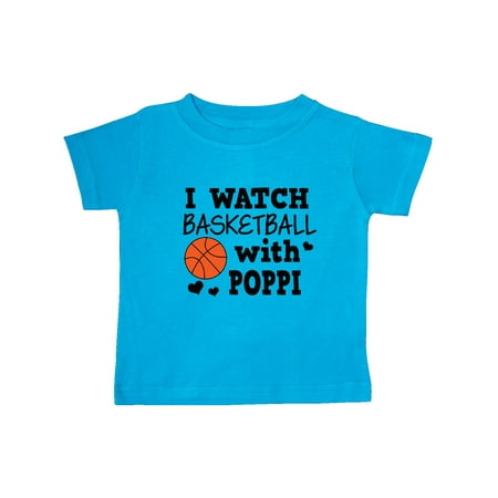 Inktastic I Watch Basketball with Poppi Gift Baby Boy T-Shirt