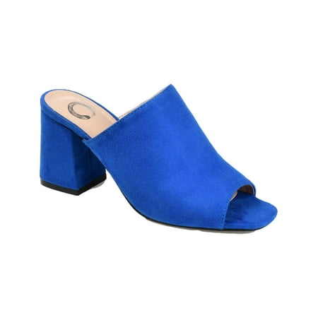Journee Collection Womens Adelaide Faux Suede Slip On Mules