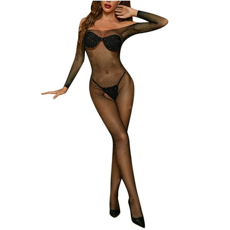 AnuirheiH Women Lingerie Sets Hot Rhinestone Mesh Sexy Bikini Sexy Lingerie Bodysuit Stockings On Sale
AnuirheiH Women Lingerie Sets Hot Rhinestone Mesh Sexy Bikini Sexy Lingerie Bodysuit Stockings On Sale