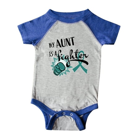 Inktastic Ovarian Cancer Awareness My Aunt s a Fighter Gift Baby Boy or Baby Girl Bodysuit
Inktastic Ovarian Cancer Awareness My Aunt s a Fighter Gift Baby Boy or Baby Girl Bodysuit