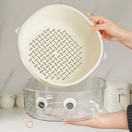 Double-Layer Draining Basket for Kitchen Plastic Food-Safe and Perfect for Fruits and Vegetables
Double-Layer Draining Basket for Kitchen Plastic Food-Safe and Perfect for Fruits and Vegetables