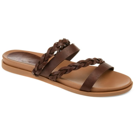 Journee Collection Womens Colette Wide Width Slide Flat Sandals