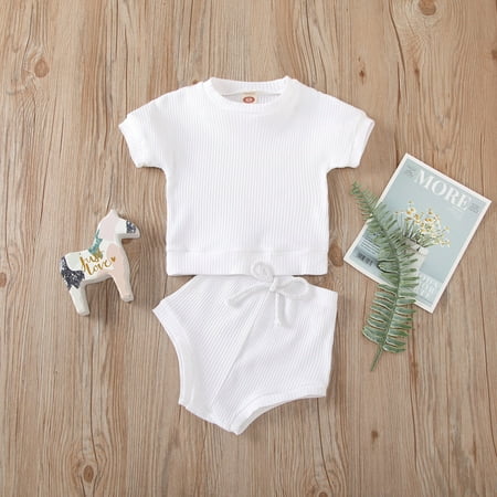 AURIGATE Infant Kids Baby Boys Girls Solid Ribbed Stitch Tops T-shirt Shorts Outfits Set Clearance
AURIGATE Infant Kids Baby Boys Girls Solid Ribbed Stitch Tops T-shirt Shorts Outfits Set Clearance