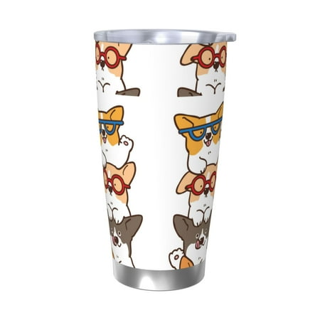 Cauagu Corgi Dog2 Pattern 20oz Tumbler Stainless Steel Vacuum Insulated Tumbler with Lid Insulated Coffee Mug Thermal Cup with Splash Proof Sliding Lid-Without Straw
Cauagu Corgi Dog2 Pattern 20oz Tumbler Stainless Steel Vacuum Insulated Tumbler with Lid Insulated Coffee Mug Thermal Cup with Splash Proof Sliding Lid-Without Straw