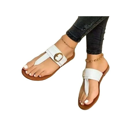 Wazshop Women s Flip Flops T Strap Sandals for Women