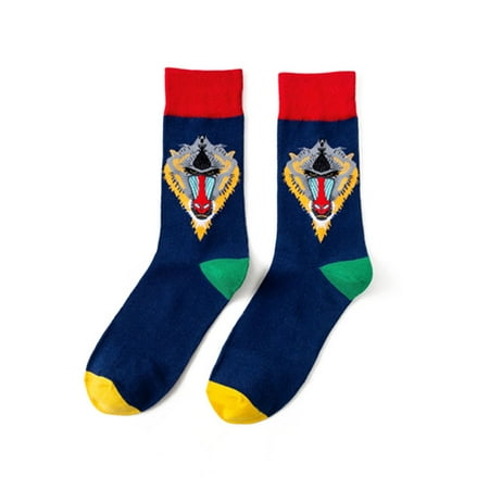 Novelty Cotton Crew Socks Cute Colorful Lobster Shark Cloud Patterned Hosiery