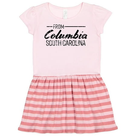 Inktastic From Columbia South Carolina in Black Distressed Text Gift Toddler Girl Dress
Inktastic From Columbia South Carolina in Black Distressed Text Gift Toddler Girl Dress