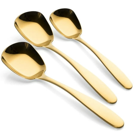 3 Pcs/Set Stainless Steel Flat Spoons Chinese Silver Soup Coffee Tea Dinner Gold Spoon Sets Kitchen Accessories-Gold
3 Pcs/Set Stainless Steel Flat Spoons Chinese Silver Soup Coffee Tea Dinner Gold Spoon Sets Kitchen Accessories-Gold