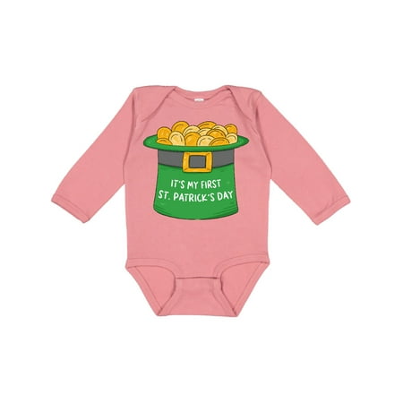 Inktastic It s My 1st St. Patrick s Day with Green Top Hat and Gold Gift Baby Boy or Baby Girl Long Sleeve Bodysuit
Inktastic It s My 1st St. Patrick s Day with Green Top Hat and Gold Gift Baby Boy or Baby Girl Long Sleeve Bodysuit