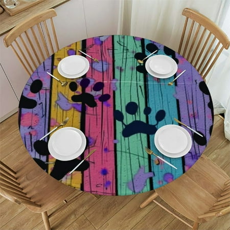 Dog Paw Print Round Table Cover Stain Resistant Washable Indoor Outdoor Kitchen Dining Wedding Parties Outdoor Fitted 100% Polyester Fiber 31-35
Dog Paw Print Round Table Cover Stain Resistant Washable Indoor Outdoor Kitchen Dining Wedding Parties Outdoor Fitted 100% Polyester Fiber 31-35