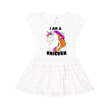 Inktastic I am a Unicorn with Unicorn Illustration Gift Toddler Girl Dress