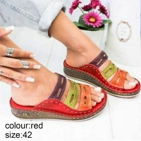 TALENT Sandals Summer Ladies Slippers Peep Toe Low Heel Sandals Open Toe Outdoor Slippers Wedges Slippers For Women(Red 42)
TALENT Sandals Summer Ladies Slippers Peep Toe Low Heel Sandals Open Toe Outdoor Slippers Wedges Slippers For Women(Red 42)