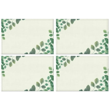 Non-Slip Place Mats Watercolor Eucalyptus Leaf Placemats: Heat-Resistant Kitchen Table Mats for Dining Table Kitchen Linen Table Mat for Home Decor 12x18 Inch Set of 4
Non-Slip Place Mats Watercolor Eucalyptus Leaf Placemats: Heat-Resistant Kitchen Table Mats for Dining Table Kitchen Linen Table Mat for Home Decor 12x18 Inch Set of 4